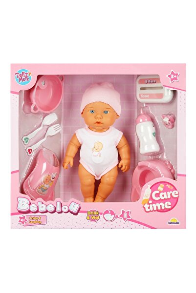 Dollz'n More Papusa bebelus, Bebelou, Dollz n More, Ai grija de mine, 32 cm, Roz