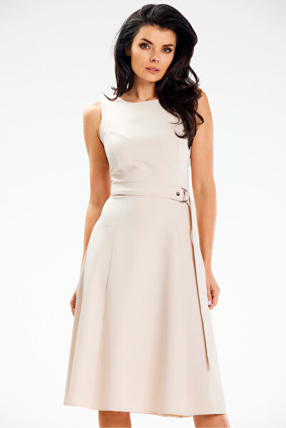 Awama Rochie dama awama, poliester, A633 - Bej -, S INTL