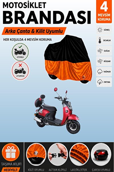 Cemku Double Black Top - Orange Bottom, Rear Bag Compatible Kuba Trendy Xc 50...