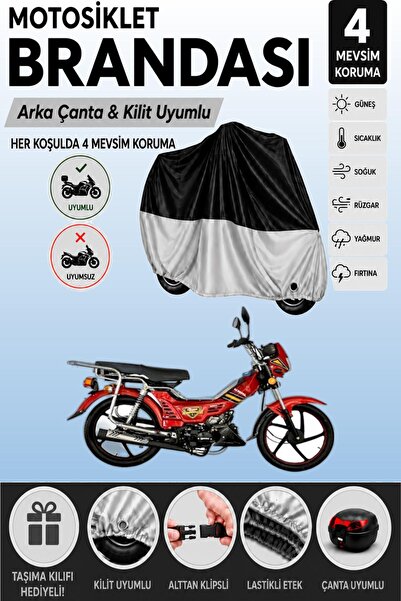 Cemku Double Black Top - Gray Bottom, Rear Bag Compatible King Motor Kr-100-A...