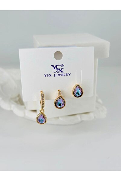 atastore2017 Zircon Stone Ülü Combination Earrings