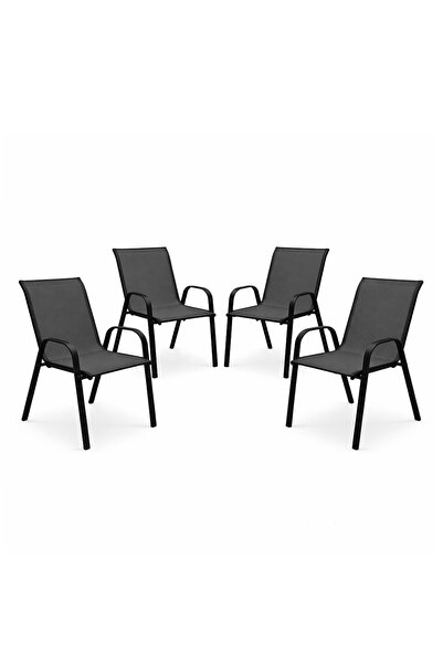 Kiwari Set de 4 scaune Lago, 55.5x72.5x92.5 cm, Stivuibile, Greutate maximă 1...