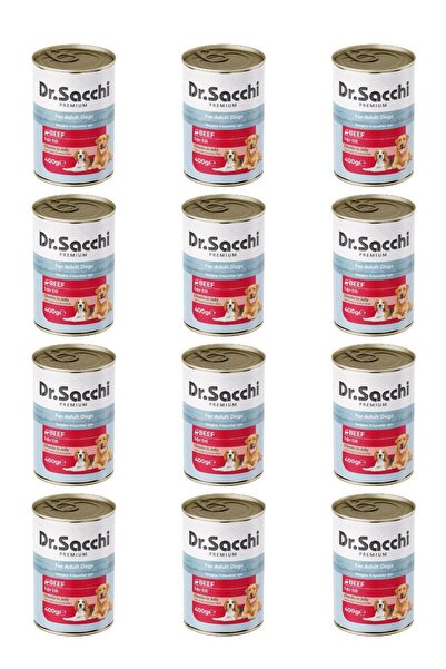 Dr. Sacchi Dr.Sacchi yetişkin köpek-sığır etli 400gr x 12 adet