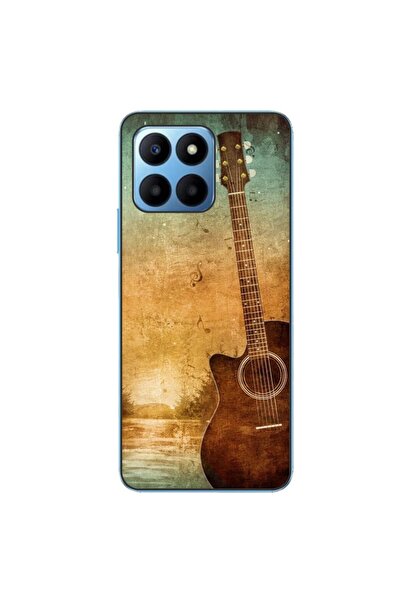 OEM Θήκη συμβατή με Honor 70 Lite από σιλικόνη gel TPU με σχέδιο vintage κιθάρας