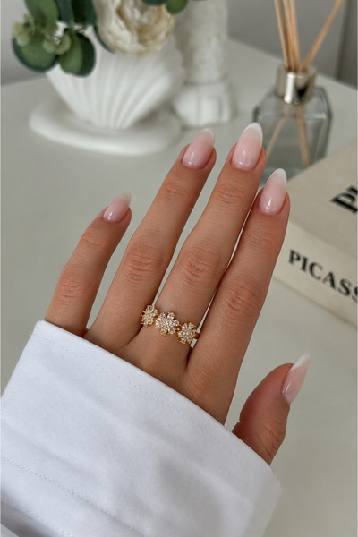 Jack Ferrero Adjustable Zircon Stone Women's Steel Ring