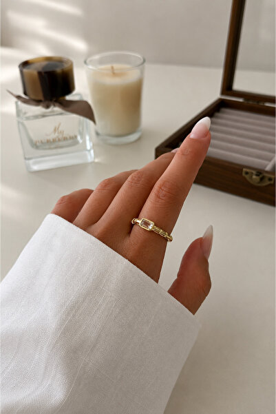 Jack Ferrero Adjustable Zircon Stone Women's Steel Ring