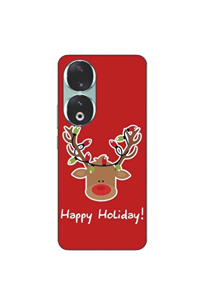 OEM Husa compatibila cu Honor 90 5G Silicon Gel Tpu Model Craciun Ren Happy H...