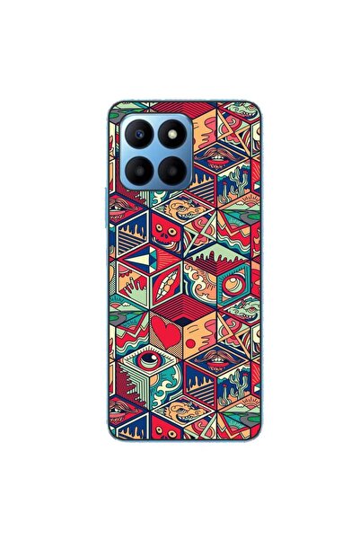OEM Husa compatibila cu Honor 70 Lite Silicon Gel Tpu Model Pop Art Geometric