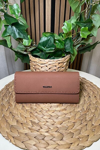 Fibag Women's Tan Color, Original Leather Wallet with Extra Card Holder Detai...