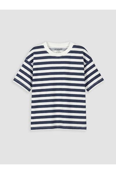 LC Waikiki Striped Boy's Shorts Suit