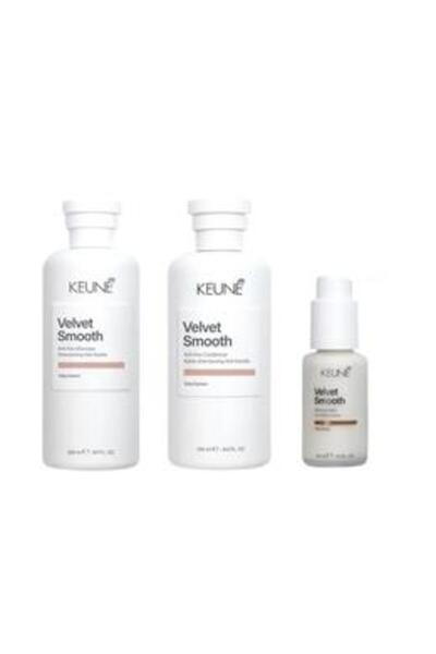 Keune Anti-Frizz Hair Pack - Velvet Smooth Anti-Frizz: Shampoo 300 ml, Condit...