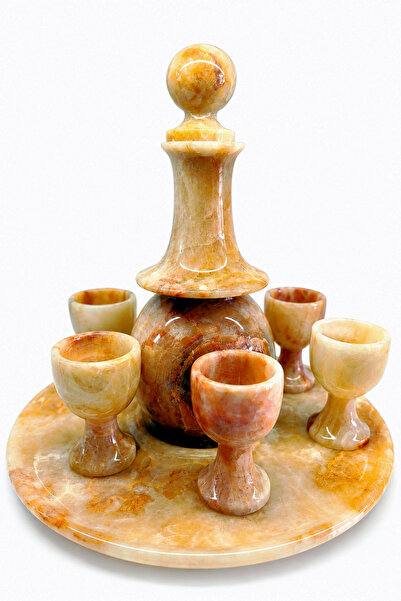 taru pasaj 24X24 cm Handmade Onyx Natural Stone Zamzam Presentation Set with ...