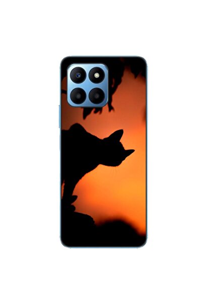 OEM Husa compatibila cu Honor X6 Silicon Gel Tpu Model Halloween Pisica Neagra