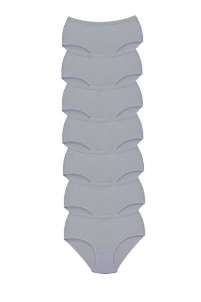 Royaleks 7 Pieces Tutku Women's High Waist Bato Thick Rubber Panties Gray