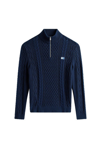 Tommy Hilfiger Mens Cable Knit Quarter-Zip Slim Jumper XXL