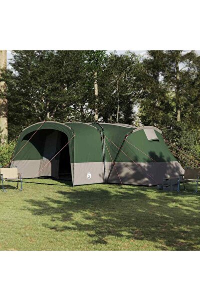 vidaxl Cort pentru Familie 12-Persoane Verde si alb 760 x 645 x 230 cm