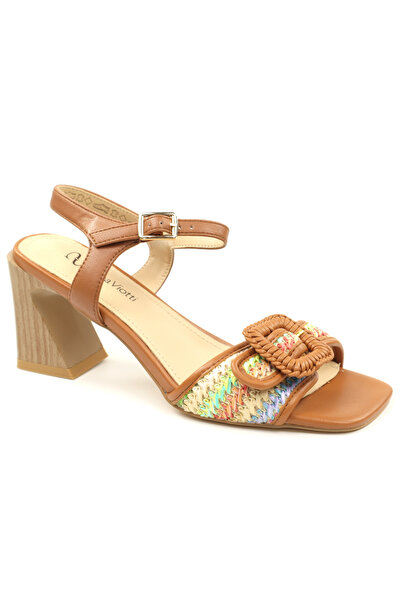 Anna Viotti Women's Sandals natural Leather DAMAD106 RD1365 B159-BROWN-38
