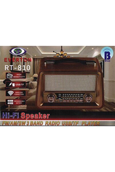 Everton Rt-810 Fm-Usb-Tf-Aux Şarjlı Nostaljik Radyo