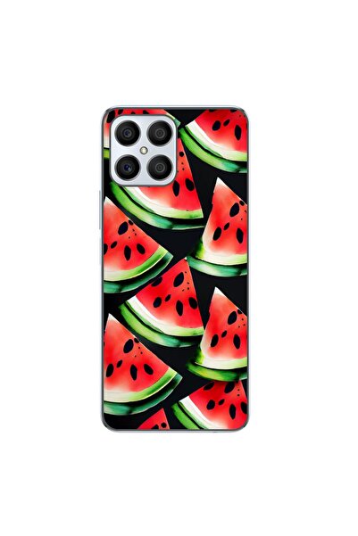 OEM Θήκη συμβατή με Honor X8 από σιλικόνη gel TPU με σχέδιο φέτες καρπουζιού