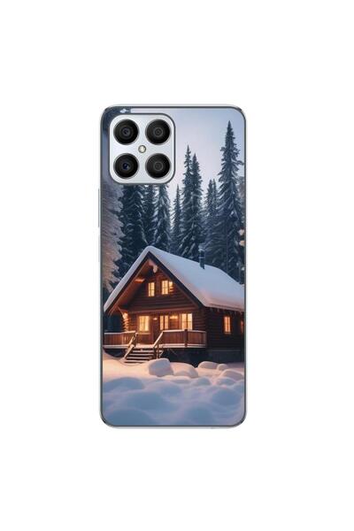 OEM Case compatible with Honor X8 Silicone Gel Tpu Pattern Landscape Winter C...
