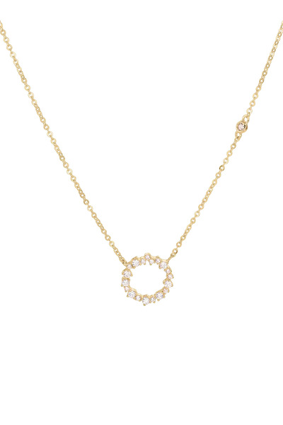 Lisa&Co. Lanț Argint Circle of Life - Crown Argint placat cu aur galben / Zir...