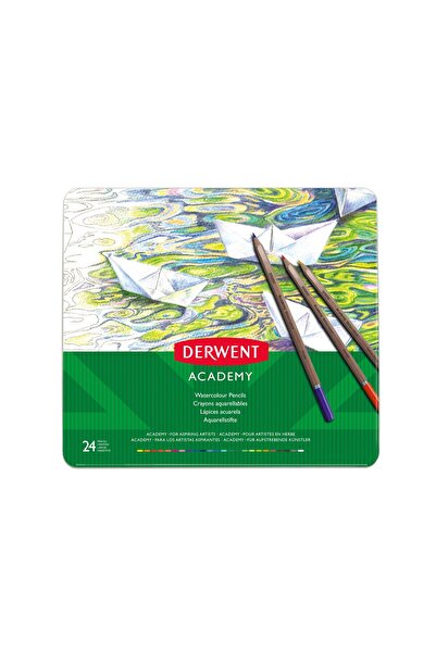 Derwent ACADEMY 24-COLOR WATERCOLOUR COLOURED PENCILS