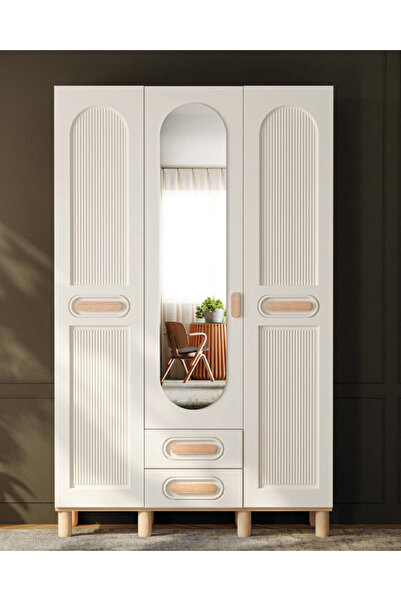 miracool Orkide 3 Kapaklı Gardrop / Dolap / Komple MDF