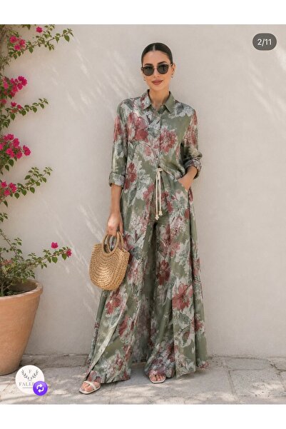 yusracollectionn Italian Linen Premium Set – Women's Combination with Floral ...