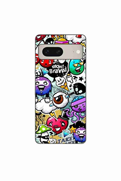 OEM Husa compatibila cu Google Pixel 8 Silicon Gel Tpu Model Pop Art Graffiti