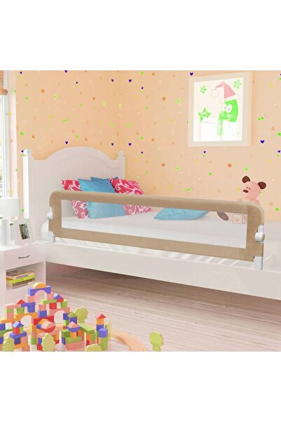 vidaxl Children's bed guardrail, taupe gray, 180x42 cm, Polyester