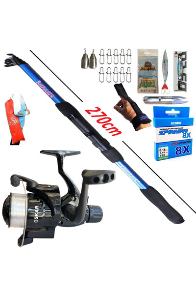 Oslo Tele Spin Olta Takımı Seti Piranha Travel 270cm 50-150gr Oskar CB640