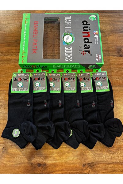 Dündar Men's Bamboo Diabetic Seamless Summer Booties Socks 6-Pack
