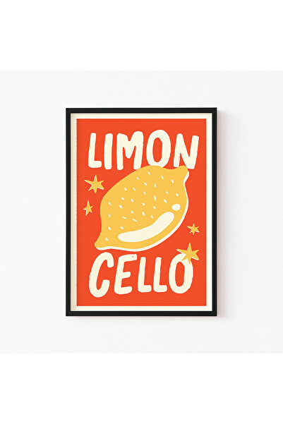 NT Handmade Laminated Framed Pvc Protected Uv Printing Lemon Cello Wall Decor...