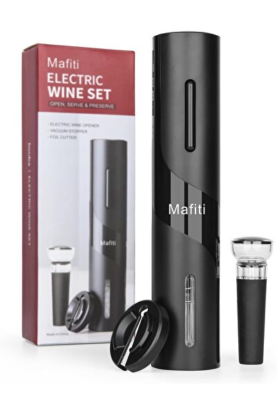 Mafiti Tirbușon electric fără fir (3 în 1) pentru vin, deschizător de sticle ...