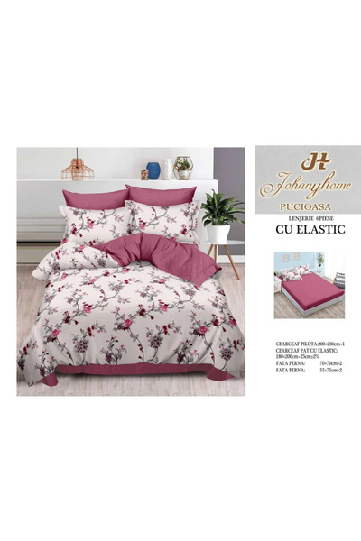 Pucioasa Lenjerie de pat Finet 6 piese cu elastic-T214
