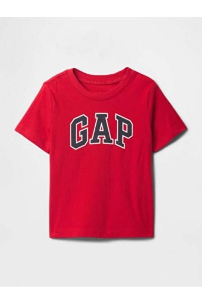 GAP Kids Gap Erkek Bebek Bisiklet Yaka Basic Baskılı Kısa Kol Tişört 1-5 Yaş ...