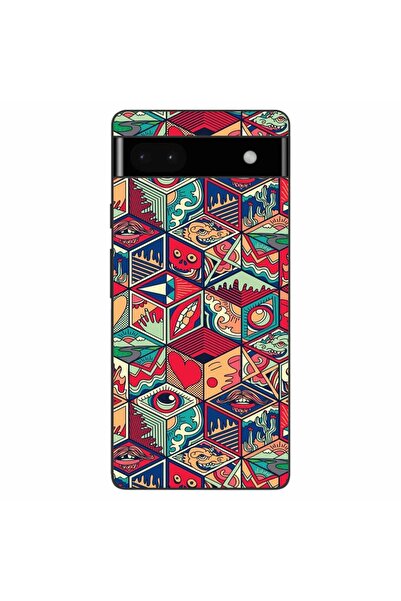 OEM Husa compatibila cu Google Pixel 6A Silicon Gel Tpu Model Pop Art Geometric