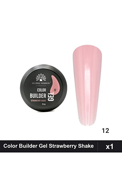 global fashion Color Builder Gel UV 15g, Nr. 12 Strawberry Shake, Constructie...