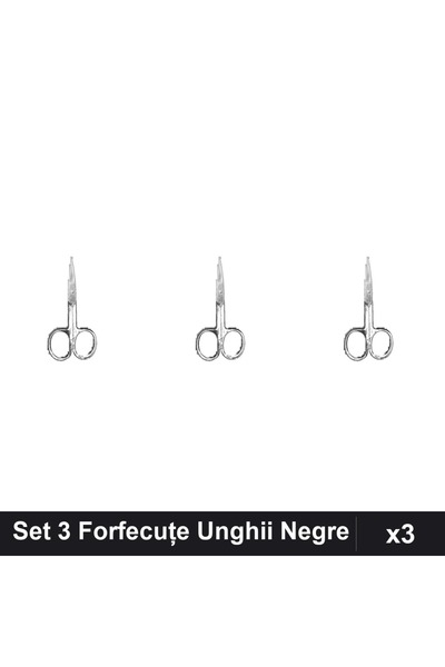 One Group Set 3 Forfecuțe Profesionale Unghii Negre, One Group, Manichiură