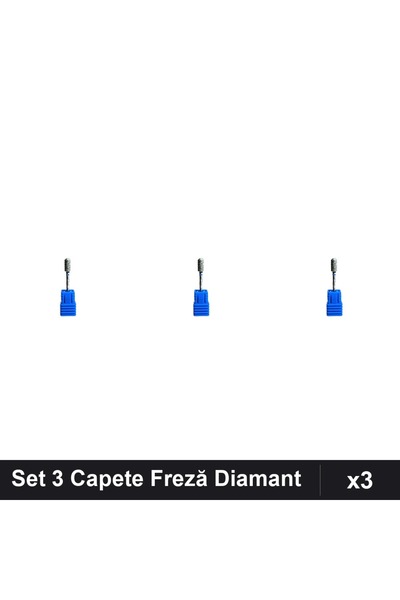 NAİLS Set 3 Capete Freză Diamant Unghii, Manichiură Profesională, Polisare și...