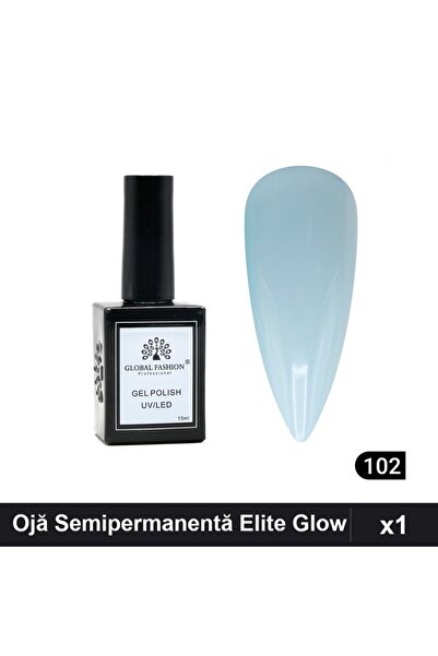 global fashion Ojă Semipermanentă Elite Glow 15ml, Gel Polish UV/LED, Set 1