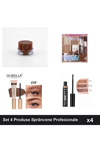 Ruby Rose Set 4 Produse Sprâncene Ruby Rose, SevenCool, Olibolla - Gel, Fard,...