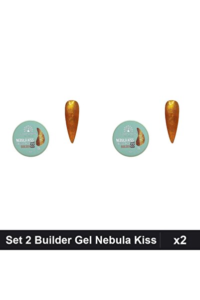 global fashion Set 2 Builder Gel Nebula Kiss Nr.05 15g, Constructie Unghii UV...