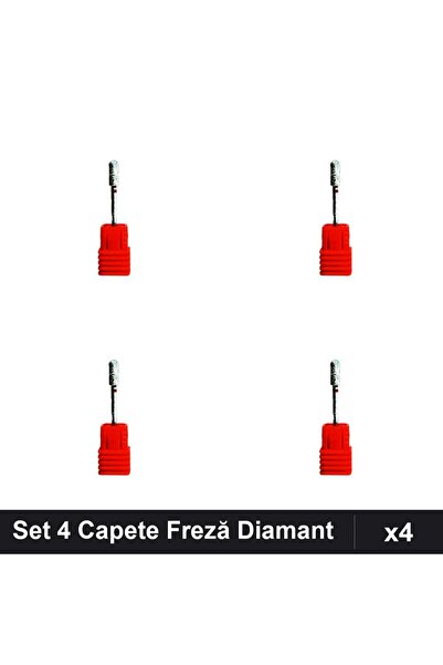 NAİLS Set 4 Capete Freză Diamant Unghii, Manichiura Profesională, Șlefuire Un...