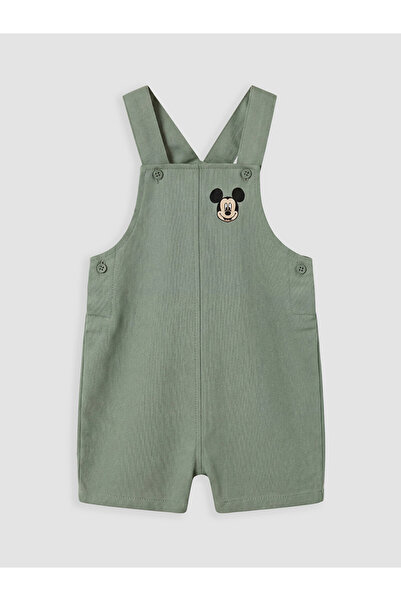 LC Waikiki Mickey Mouse Nakışlı Erkek Bebek Salopet ve Tişört