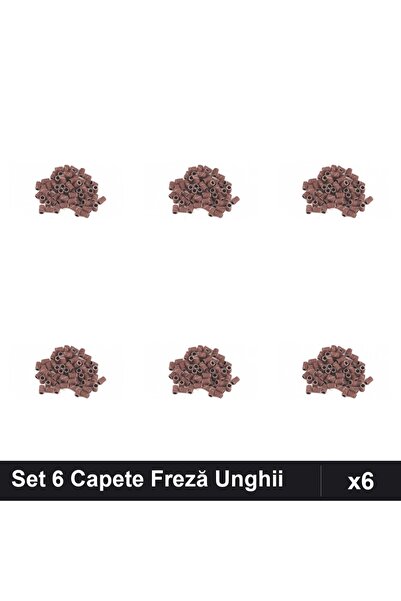 NAİLS Set 6 Capete Freză Unghii, Rezerve Smirghel 20 Buc Abrazivitate 100, Ma...