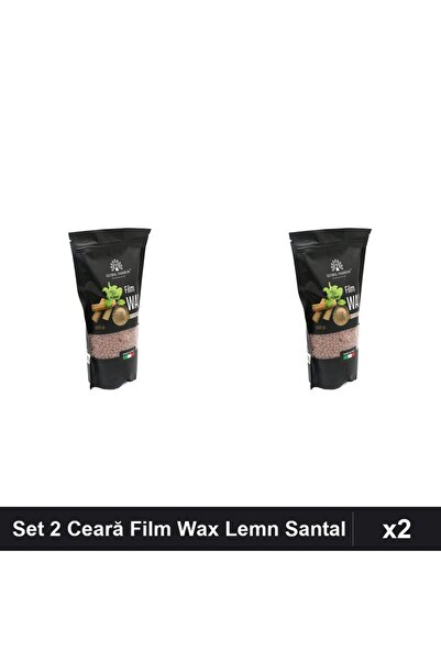 global fashion Set 2 Ceară Epilare Film Wax 450g Lemn Santal, Epilat Profesional