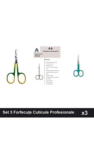 One Group Set 3 Forfecuțe Profesionale Cuticule, Manichiură, și AlAlzee