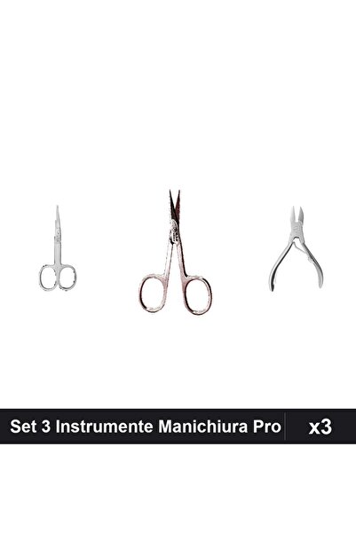 One Group Set 3 Instrumente Manichiura Profesionala One Group, Forfecuta Cuti...