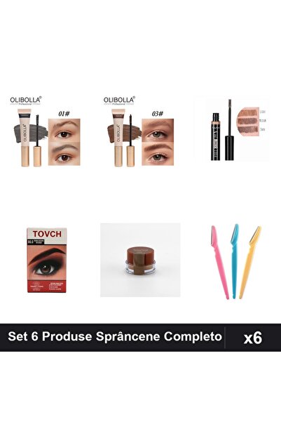OLİBOLLA Set 6 Rimel și Gel Sprâncene Ruby Rose, Nuante Espresso Auburn, cu L...